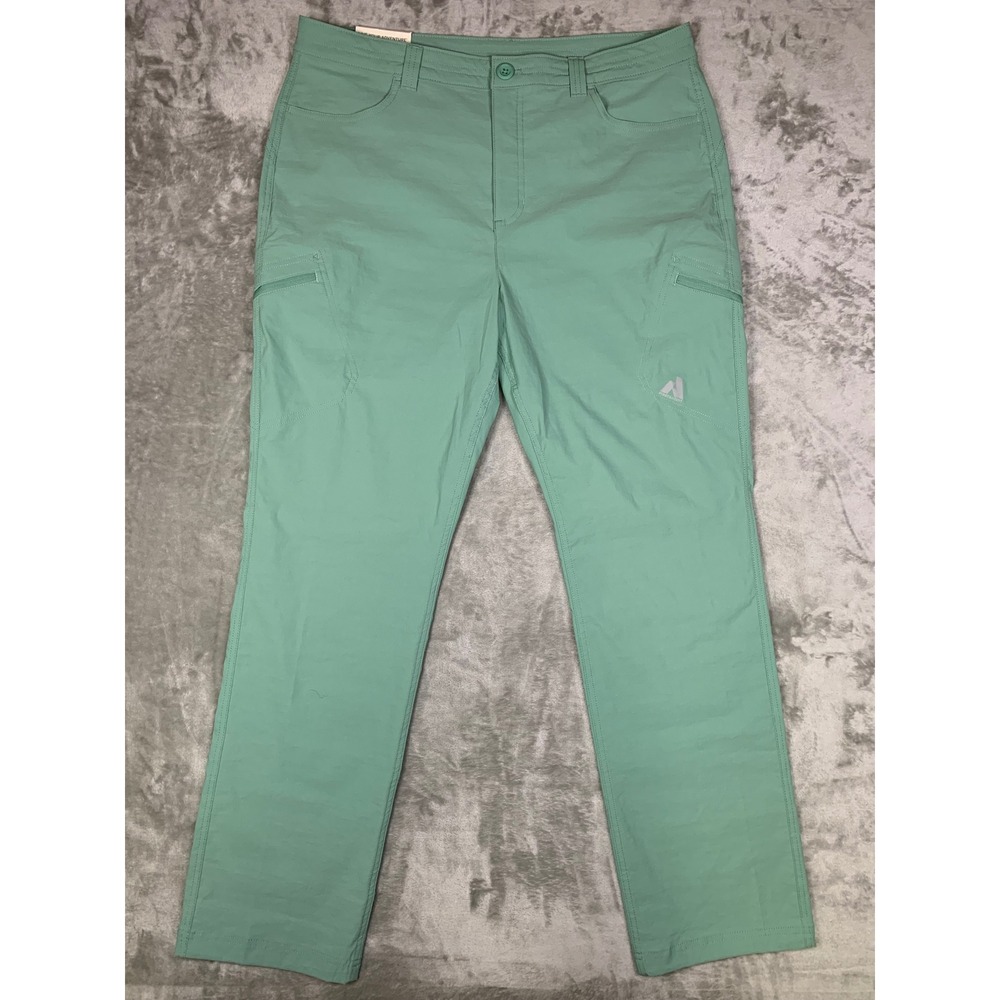 Eddie Bauer First Ascent Guide Pants Womens 16 Green Straight Leg Hiking Cargo